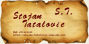 Stojan Tatalović vizit kartica